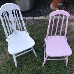 Antique Chairs - White & Pink