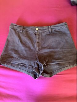 Black jeans shorts