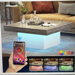 Tribesigns Coffee Table with LED Lighting