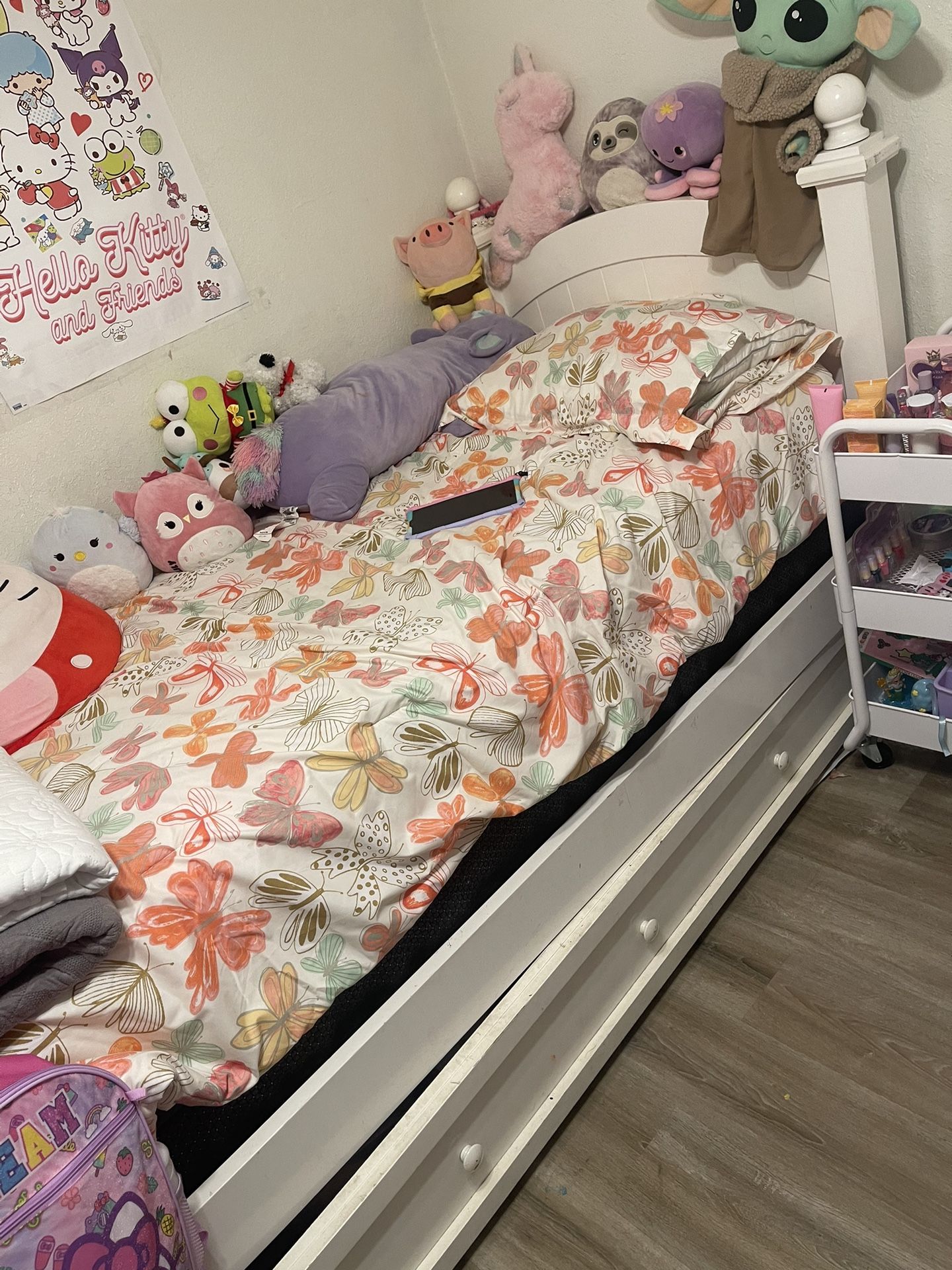 Girls Twin Bed With Trundle