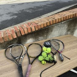 Tennis Rackets Plus Balls 