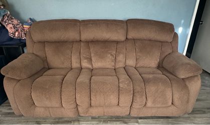Brown recliner couch