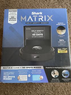 Shark Matrix Self Emptying 13.39 in. Robotic Vacuum with Smart Navigation Self-Cleaning Brushroll