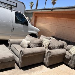 Gray Color Couches Set $350 Delivered Available Small Fee Gray Color 