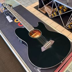 Ibanez Talman TCY10E Black Thin-Body Acoustic Electric Guitar NEW!