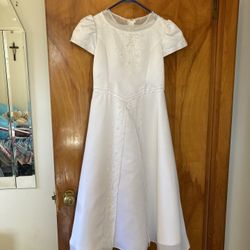 Satin Child’s First Communion Flower Girl Dress