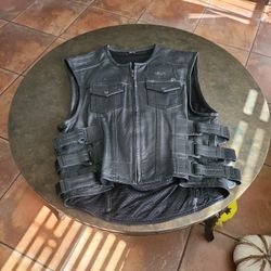 Black Leather Vest