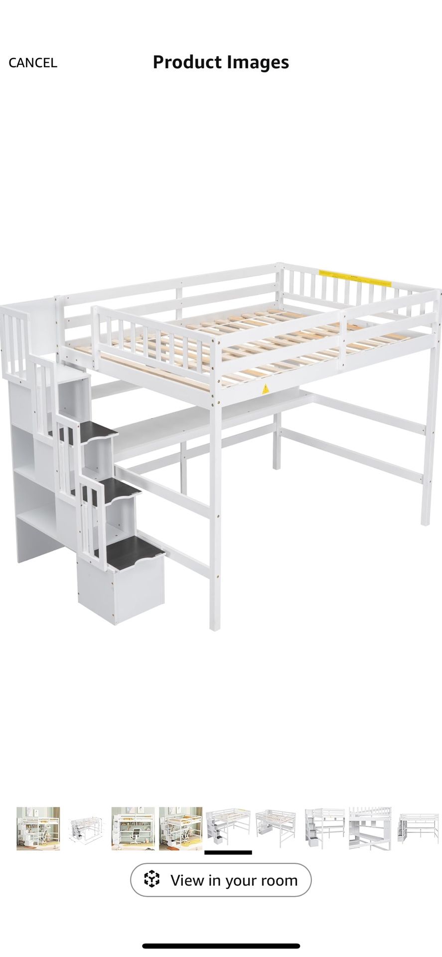 Full Size Loft Bed With Desk