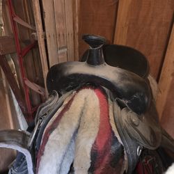 15" BIG HORN SYNTHETIC WESTERN SADDLE Hardly Used