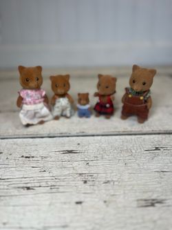 Vintage Sylvanian Families Calico Critters Slydale Fox Family
