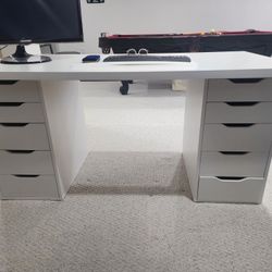 Ikea Home Office Desk and Drawer Towers.