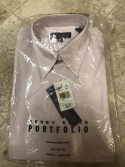 NWT Light Pink Perry Ellis Dress Shirt Size 14.5