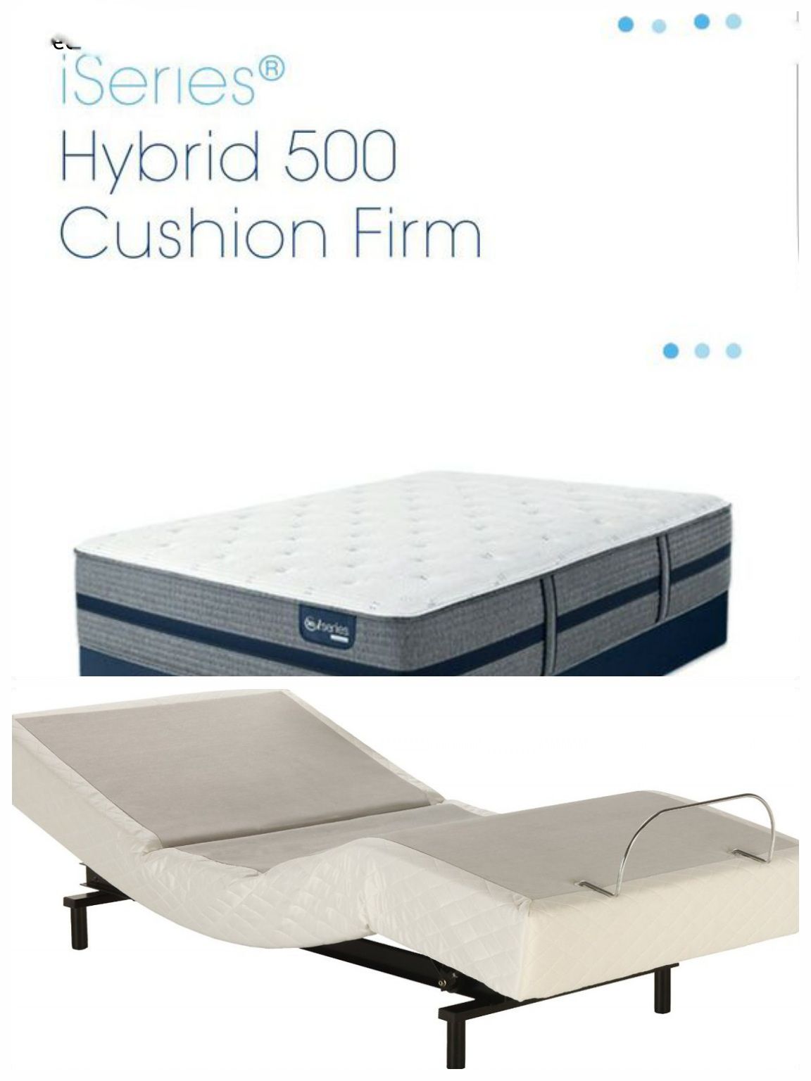 Serta iSeries Hybrid 500 14.125" Cushion Firm Queen With Adjustable Base
