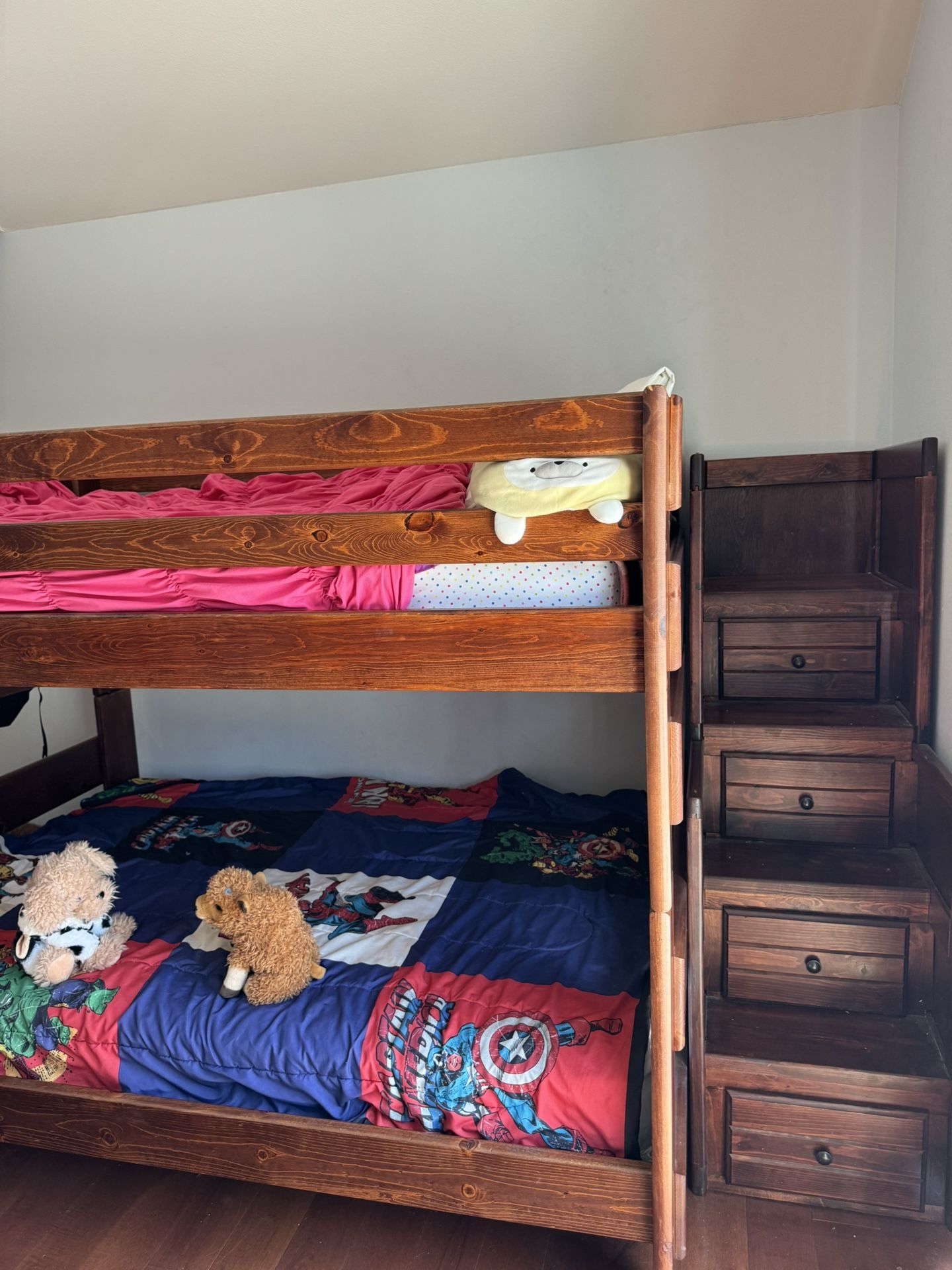 Bunk Bed With Stairs - Solid Wood