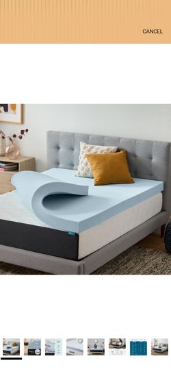 Lucid 4 Inch Memory Foam Mattress Topper, Full Size – Cooling Gel Bed Topper