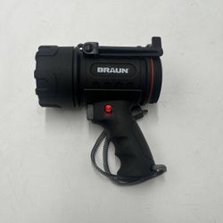 Braun Spotlight 400 Lumen Waterproof Rechargeable LED 64757 SOS Black Camping