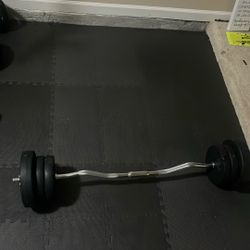 Work Out Bar And Weights