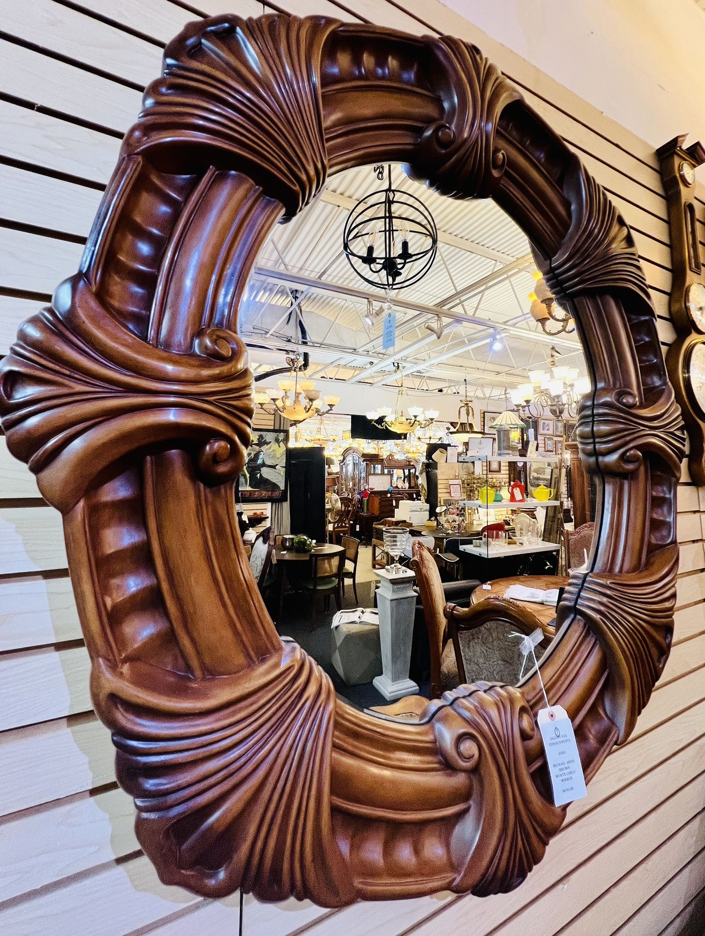 AICO By Michael Amini MONTE CARLO BROWN Sideboard Mirror