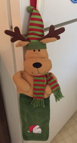Christmas holder dish towel