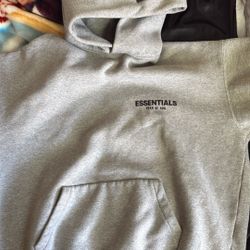 Large Grey Essentials Hoodie 