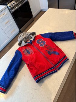 Spider man boys letterman style jacket