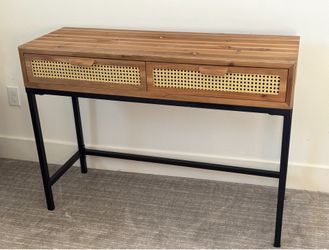 Rattan/Woven Console Table