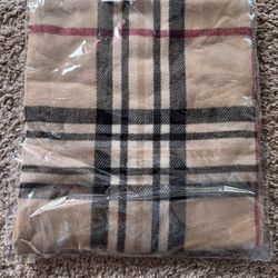 NEW Beautiful Oversized Plaid Wool Scarf - Pashmina 