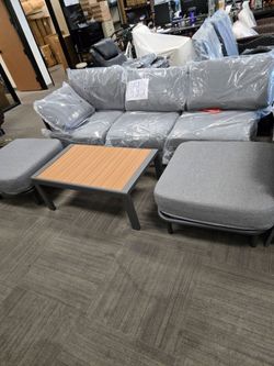 Outdoor Sectional Sofa Set with Coffee Table