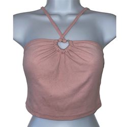Adorable pink crop top size S  like new condition