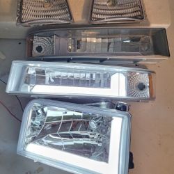92-96 Ford F150 F250 F350 92-96 Bronco LED DRL Headlights Luces Micas Calaveras Faros Faroles Focos