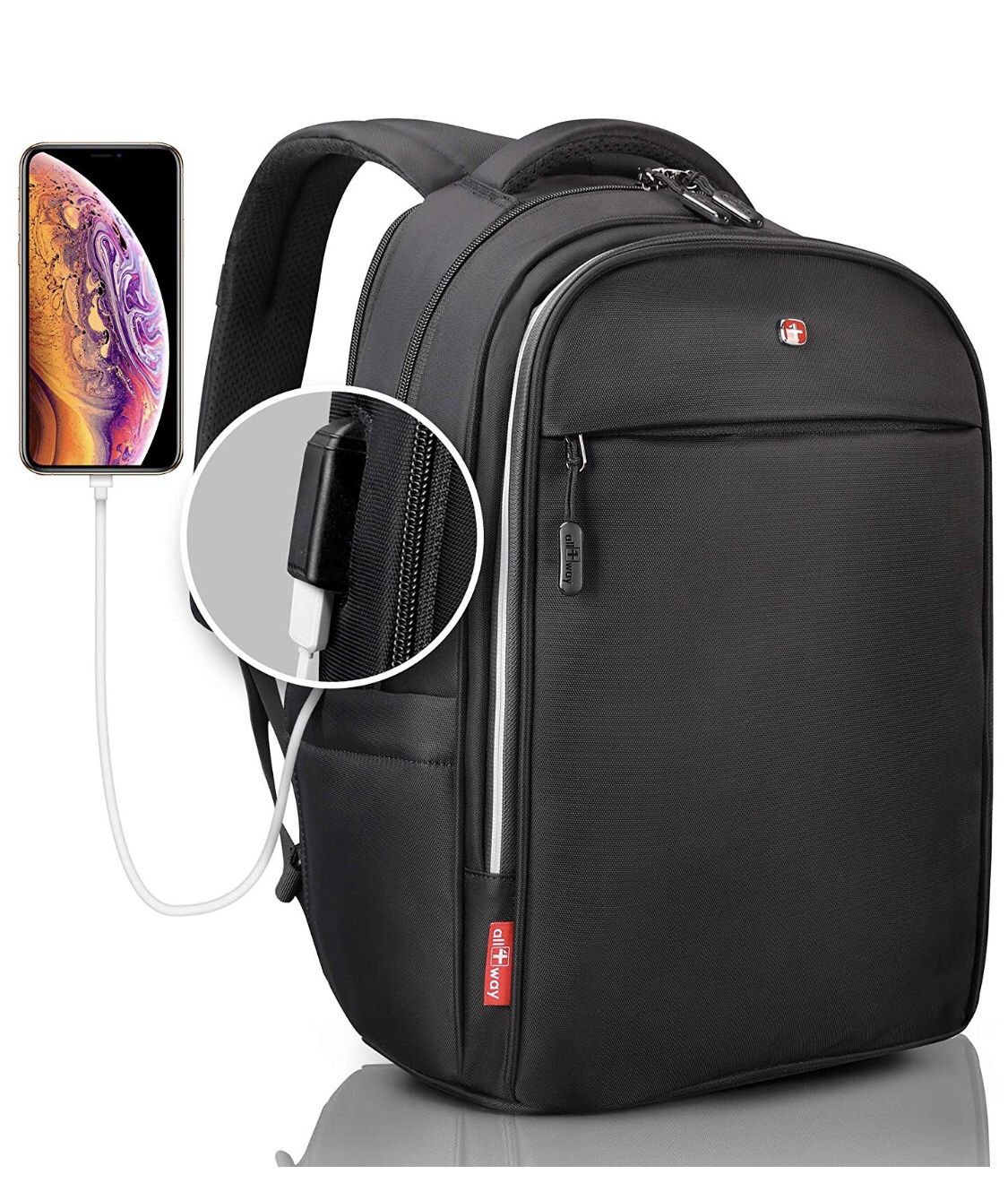 Smart 15.6” laptop backpack. Charge on the go. BRAND NEW.