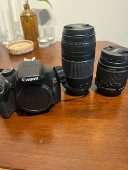 Canon EOS Rebel t6 DSLR with Two Lenses