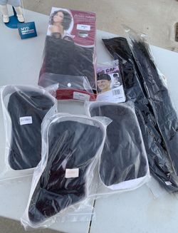 Lot/Bundle, Brand, NEW black, wigs, and extensions