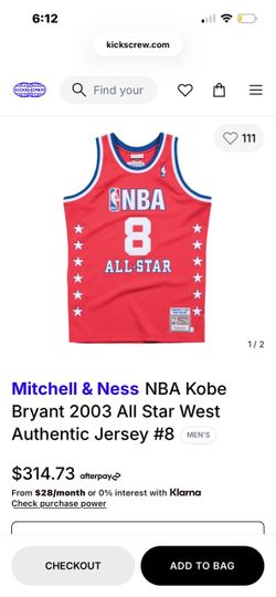 Mitchell & Ness Kobe Bryant 2003 All-Star Jersey #8