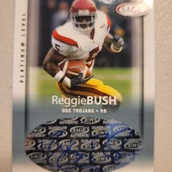 Beautiful Sage Platinum Level Rookie Card " Reggie Bush " AUTOGRAPHED and written 8/10