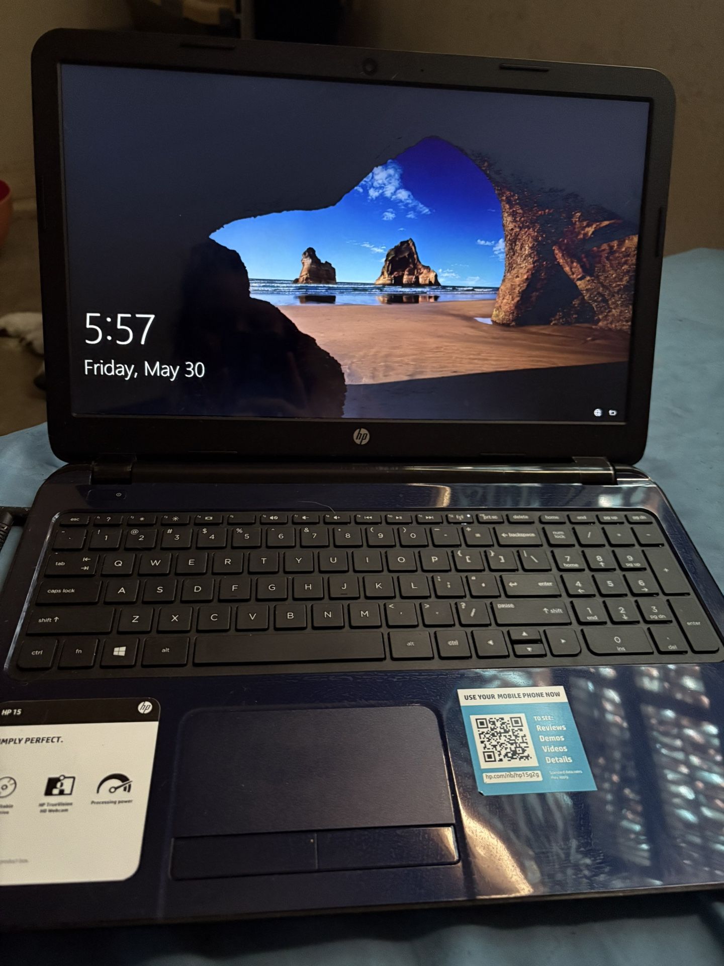 Blue With Black Hp Laptop