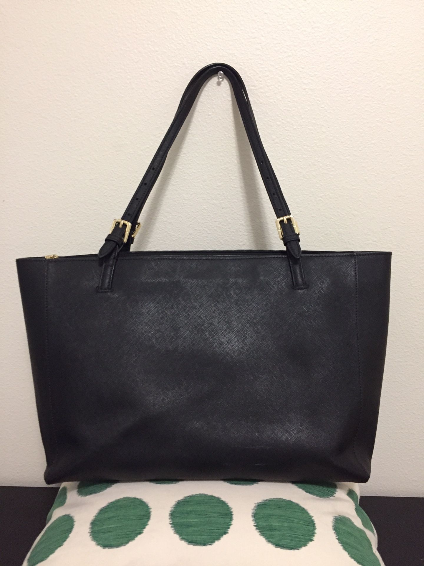 Tory Burch — Large Black, Buckled York Tote DUST BAG INCLUDED