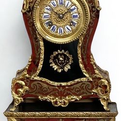 Circa 1890 Antique Japy Frères French 8 Day Boulle Mantel Clock