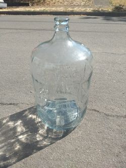 Vintage Crisa Checkered 5 Gallon Glass Carboy Water Jug Cider