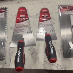 14 x 7.5 Concrete and Masonry Trowel Set with Soft Grip Handle High Carbon Steel for Drywall Asphalt Bricklaying