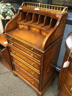 1800's Antique Inlay Writing Desk