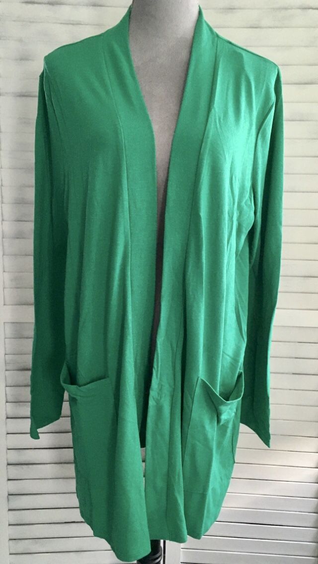 Green Cardigan, 3X