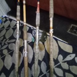 Vintage Bamboo Fly Fishing Poles 