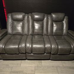 Reclining Leather Sofa