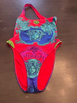 Red Medusa Versace Bathing Suit