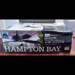 Hampton Bay Gazebo III 52 in Indoor/Outdoor Natural Iron Ceiling Fan w/LED Bulbs
