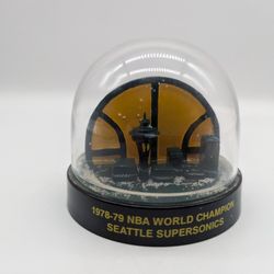 KJR AM Sports Radio Seattle Supersonics Snow Globe Low WATER 1(contact info removed) NBA Champs