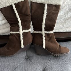 Brown Suede Boots