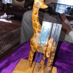 Hand Carved Giraffe. 