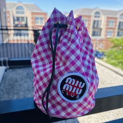 Miu Miu Cosmetic Pouch Bag  Pink Nylon